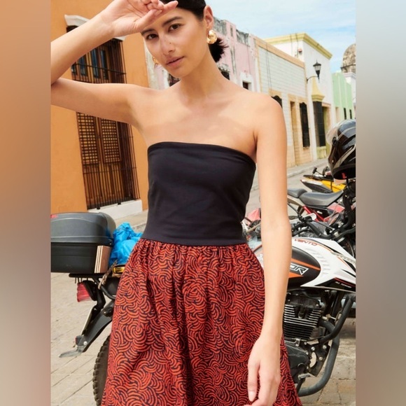 NWT Nation LTD Gabbriette Dress Strapless Abstract Swirl Sz M - Picture 1 of 16